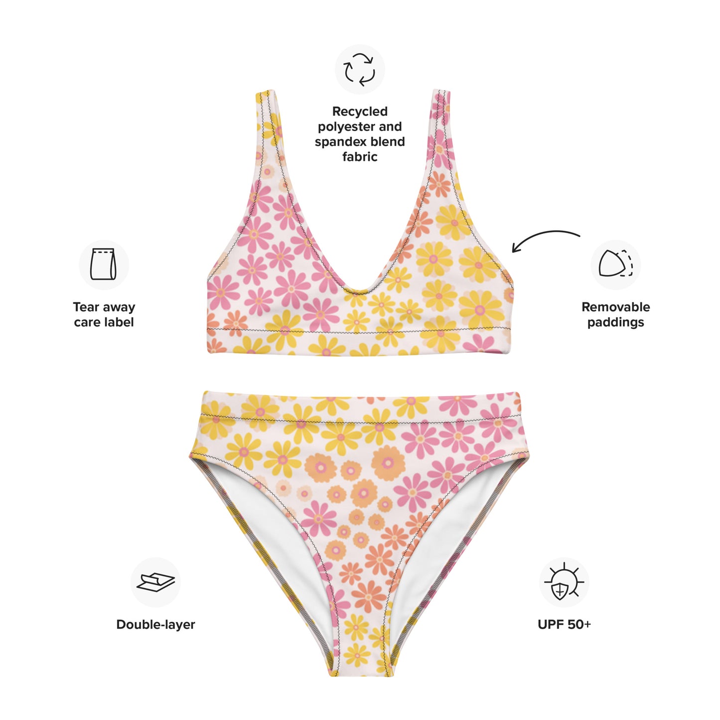 Yellow Flower  bikini set