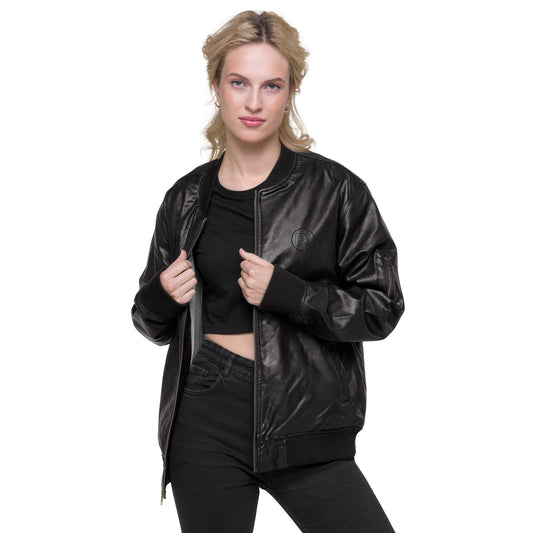 Leather Bomber Jacket