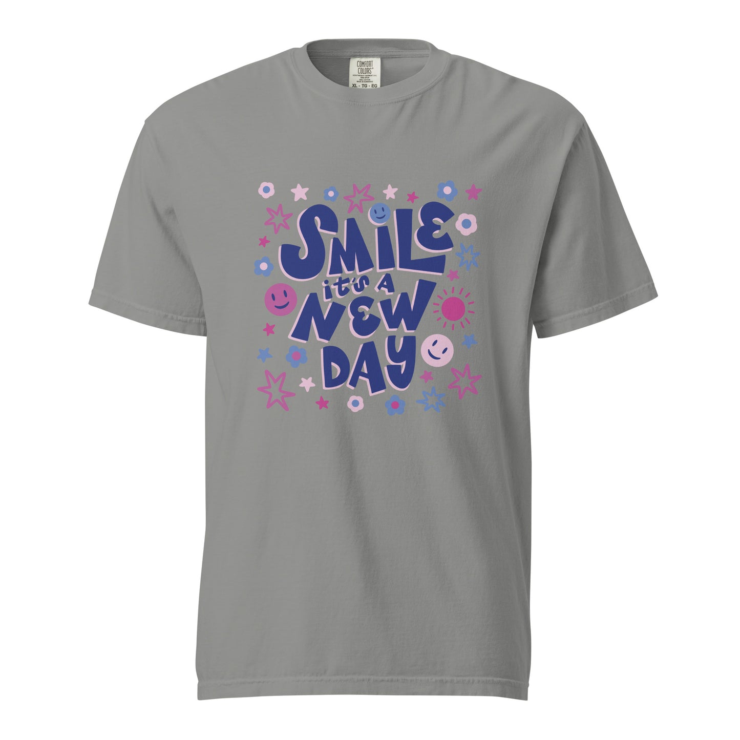 Smile its New Day cotton t-shirt