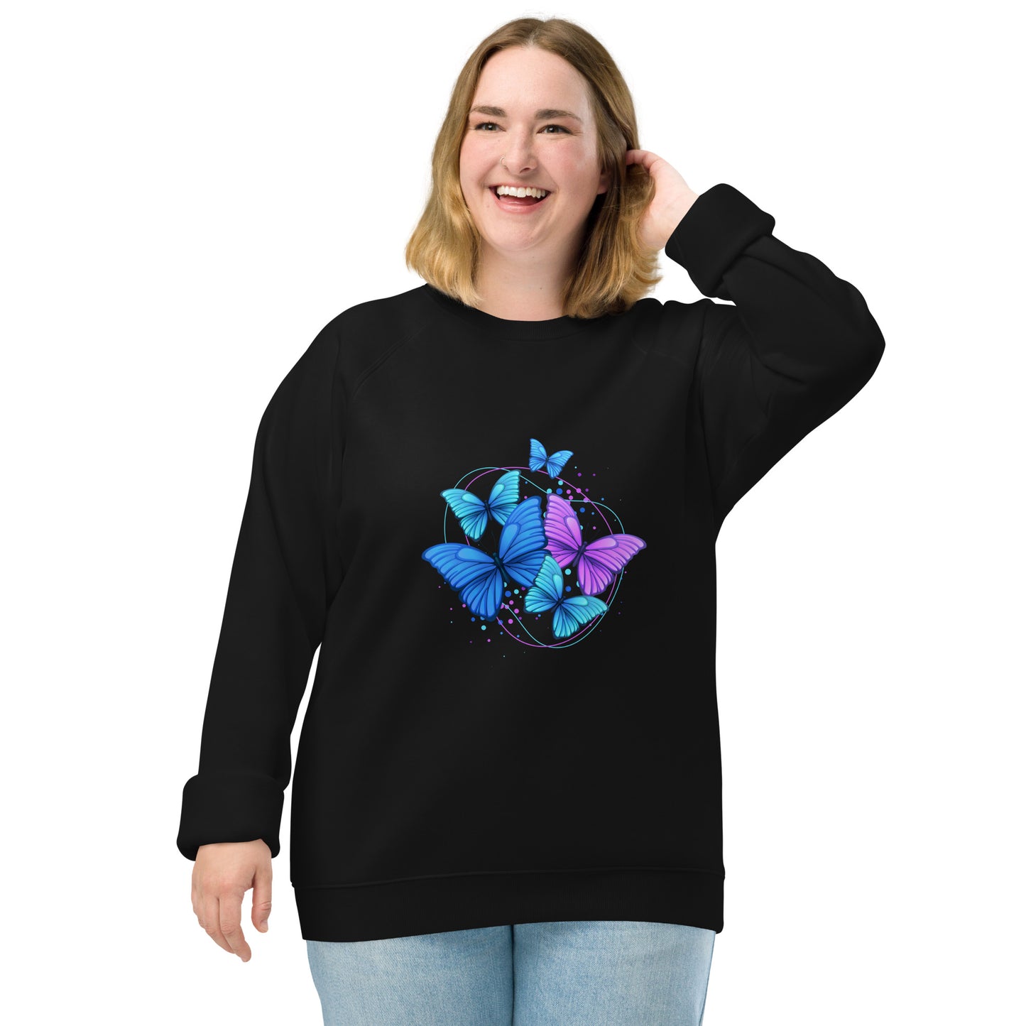 Women organic raglan sweatshirt